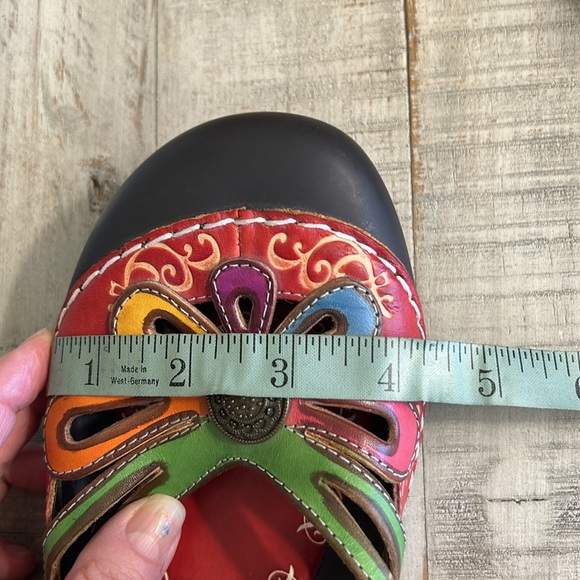 L’ARTISTE SPRING STEP WOMENS COOA HAND PAINTED LEATHER CLOG SIZE 40/9 - Picture 13 of 14